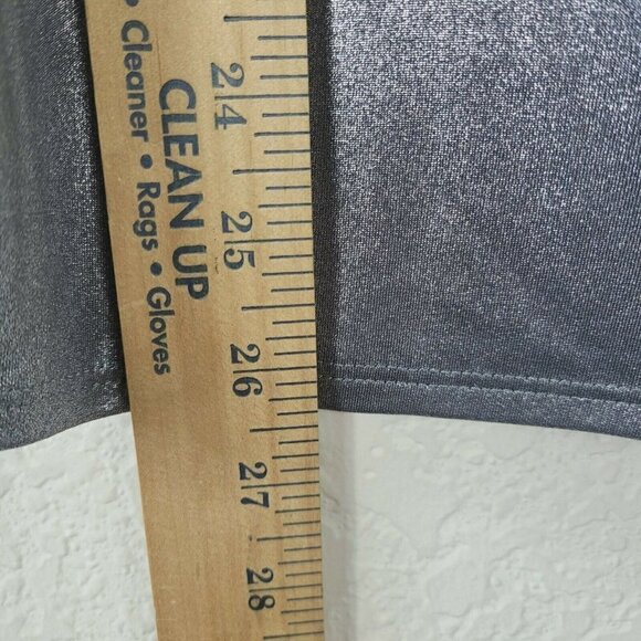 Vintage DS By Debbie Shuchat Evening Blouse Sz Large Metallic Gunmetal Shimmery - Picture 8 of 10